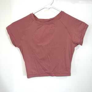 Everyday Crop Tee in Mauve